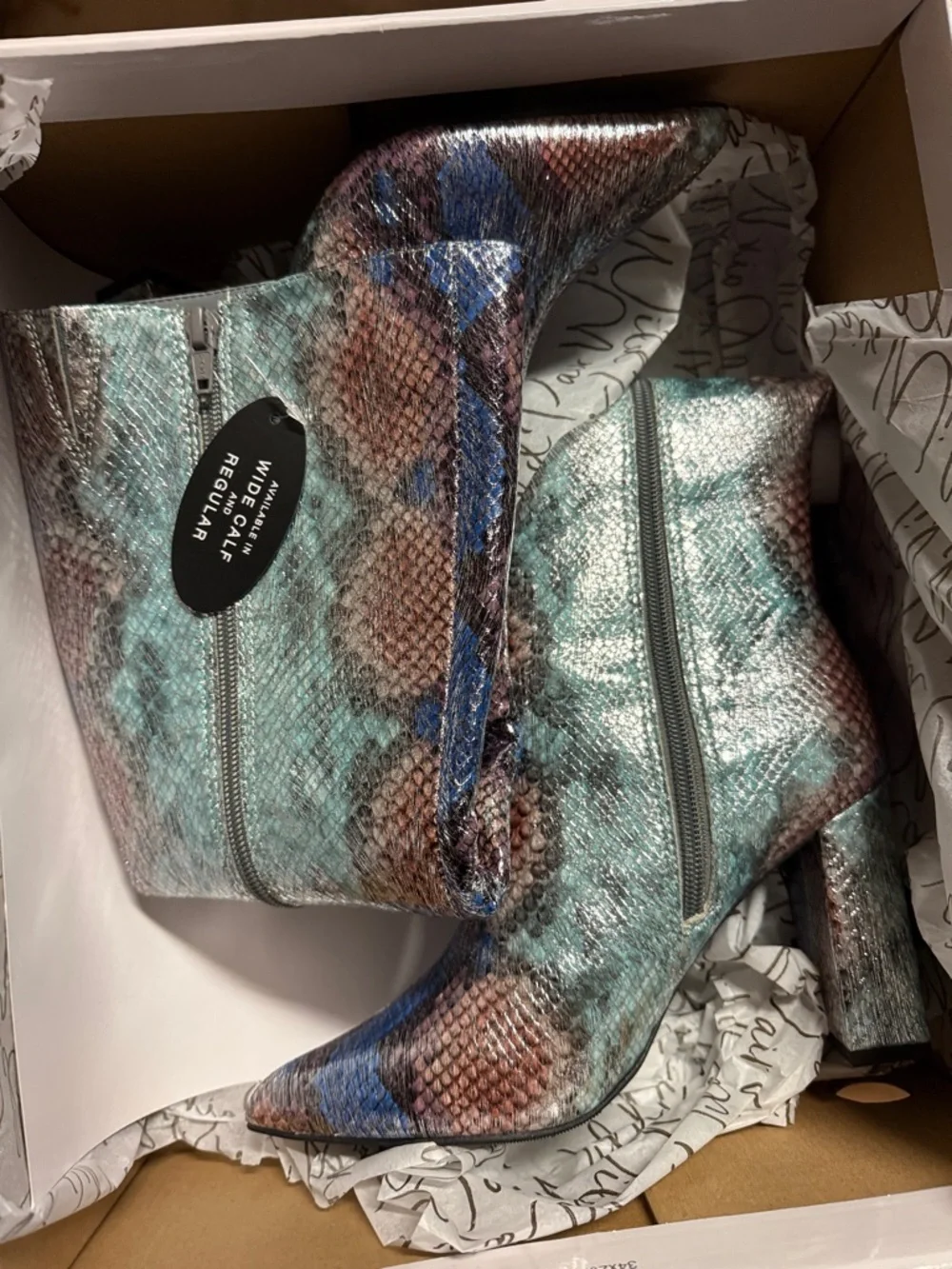 New Wild Pair Islah Snake-Print Knee High Boot
